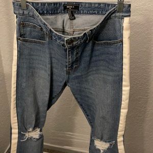 Men’s Forever 21 Denim with side stripes